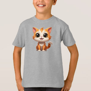 Niedlich Orange Cat Cartoon Style Character-89738 T-Shirt