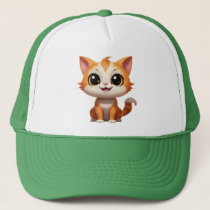 Niedlich Orange Cat Cartoon Style Character-89738 Truckerkappe