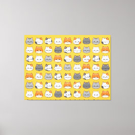 Niedlich Orange Cat Face Leinwanddruck