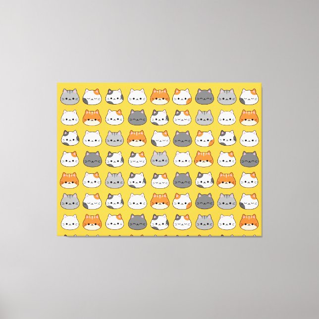 Niedlich Orange Cat Face Leinwanddruck (Vorderseite)