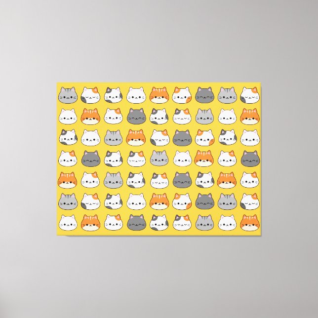 Niedlich Orange Cat Face Leinwanddruck (Vorderseite)