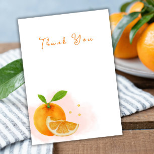 Niedlich Orange Citrus Template Baby Dusche Vielen Dankeskarte