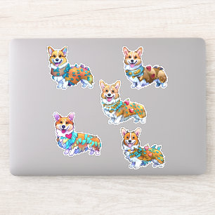 Niedlich Orange Corgi für einen Stimmung Sticker
