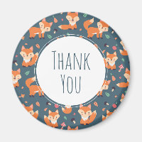 Niedlich Orange Fox Animal Muster Vielen Dank