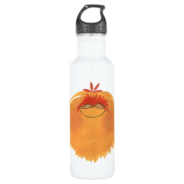 Niedlich Orange Furry Monster Trinkflasche (Vorderseite)