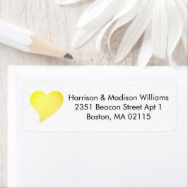 Niedlich orange gelbe Rücksendeadresse