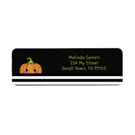 Niedlich Orange Glitzer Pumpkin Halloween-Adresse