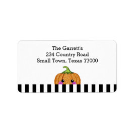 Niedlich Orange Glitzer Pumpkin Personalisierte Ad Adressaufkleber