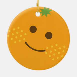 Niedlich Orange Keramikornament