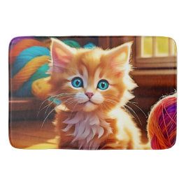 Niedlich Orange Kitten Art Badematte