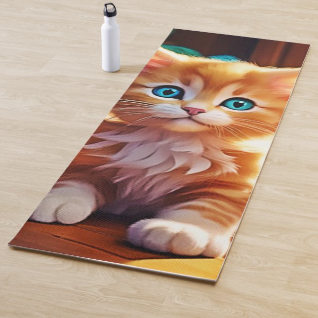 Niedlich Orange Kitten Art Yogamatte (Beispiel)