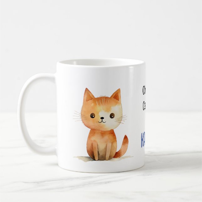 Niedlich Orange Kitten Childless Cat Lady for Kama Kaffeetasse (Links)