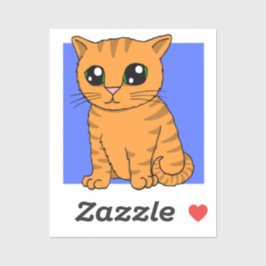 Niedlich Orange Kitten Sticker