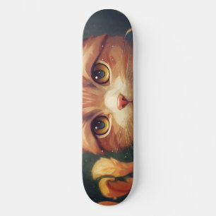 Niedlich Orange Kitty Cat Skateboard