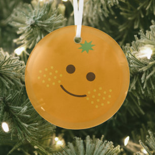 Niedlich Orange Ornament Aus Glas