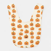 Niedlich Orange Pumpkins Baby Bib