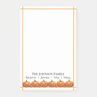 Niedlich Orange Pumpkins Fall Post-it Klebezettel