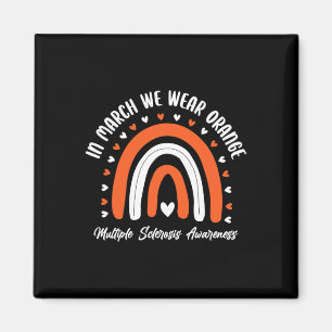 Niedlich Orange Ribbon Frau Warrior Multiple Skler Magnet