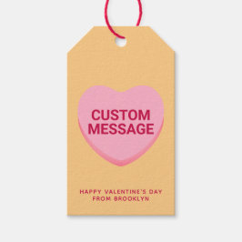 Niedlich orange-rosa Konversation Geschenkanhänger