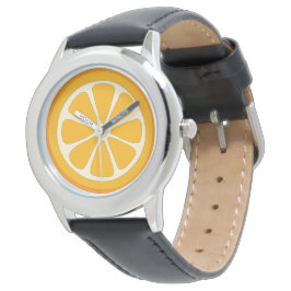 Niedlich Orange Slice Einfache Minimalistische Kin Armbanduhr