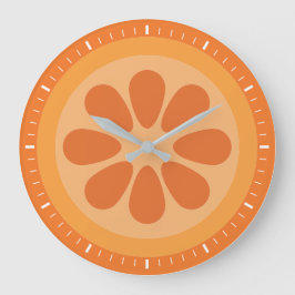 Niedlich Orange Slice Große Wanduhr