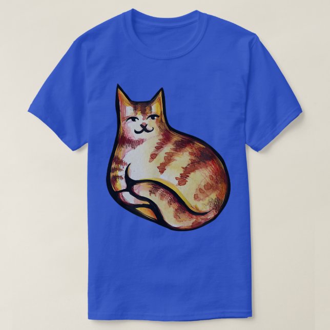 Niedlich Orange Tabby Kitty Cat Art Fun Katzenmutt T-Shirt (Design vorne)