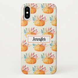 Niedlich Orange Watercolor Pumpkin Pattern Case-Mate iPhone Hülle