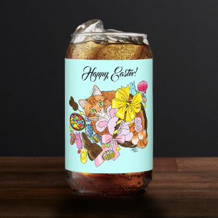 Niedlich Orangefarbene Osterkatze Dosenglas