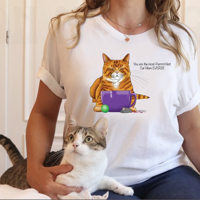 Niedlich Orangefarbene Osterkatze T-Shirt (Von Creator hochgeladen)
