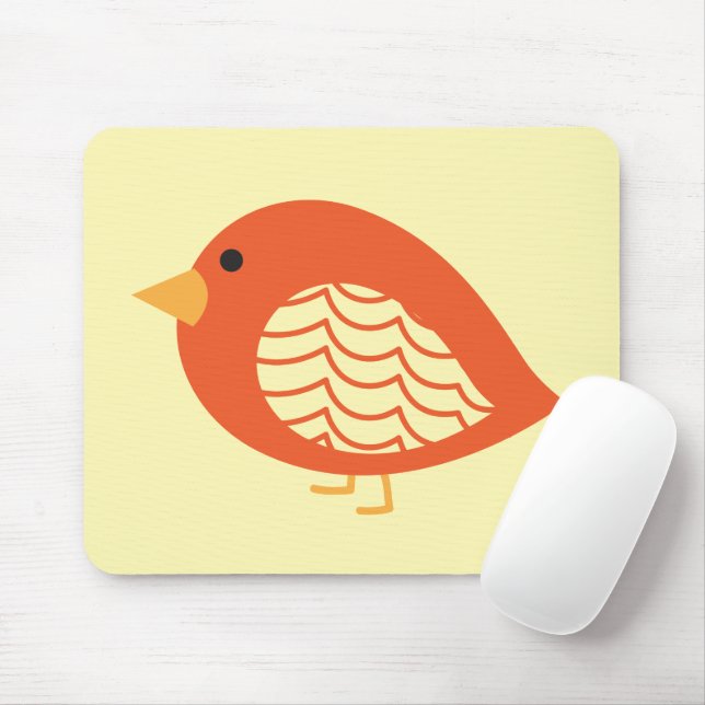 Niedlich orangefarbene Raubvögel-Mauspad Mousepad (Mit Mouse)