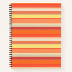 Niedlich orangefarbene Streifen Notizbuch