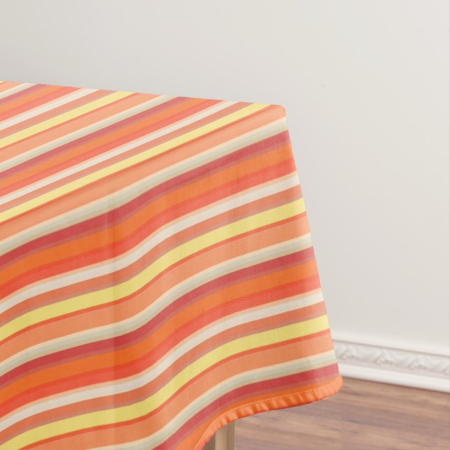 Niedlich orangefarbene Streifen Tischdecke (Beispiel)
