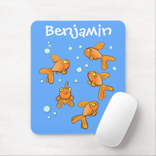 Niedlich orangefarbener Goldfisch auf der Abbildun Mousepad