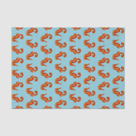 niedlich orangefarbener Seepferd Seidenpapier