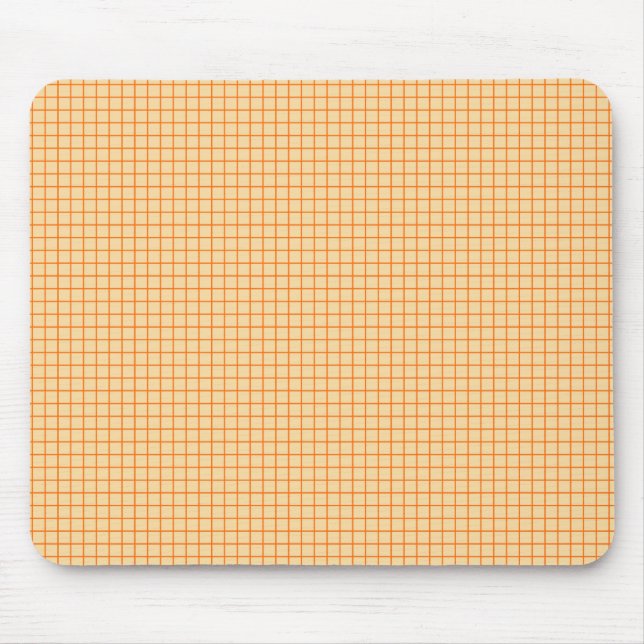 Niedlich orangefarbenes kleines Gittermuster auf B Mousepad (Vorne)