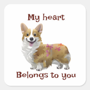 Niedlich Orangenkorgi für eine positive Stimmung Quadratischer Aufkleber