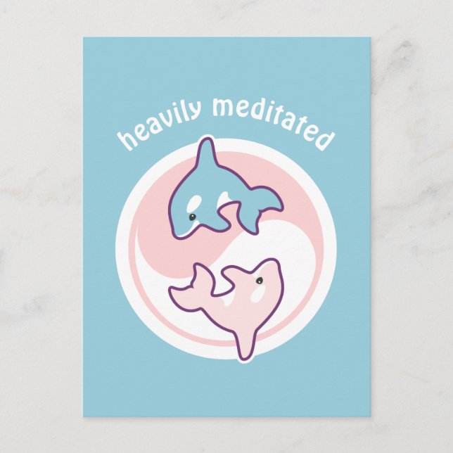 Niedlich Orca Whale Yin Yang Postkarte (Vorderseite)