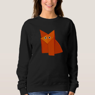 Niedlich Origami Fox Geometric Kawaii Sweatshirt