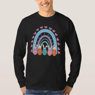 Niedlich Ostereier Herzregenbogen Happy Oster T-Shirt