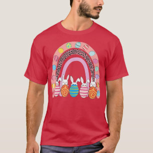 Niedlich Ostereier Rainbow Rabbit Bunny Happy Oste T-Shirt