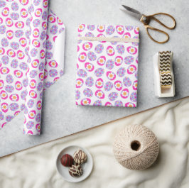 Niedlich Ostereier Rosa Lila Blüte Geschenkpapier