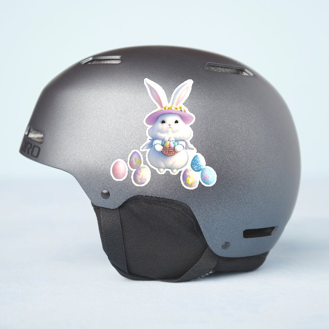 Niedlich Osterhase 01 Aufkleber (Helmseite)