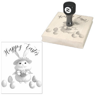 Niedlich Osterhase 01 Gummistempel