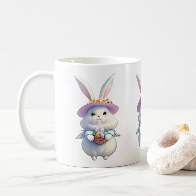 Niedlich Osterhase 01 Kaffeetasse (Mit Donut)