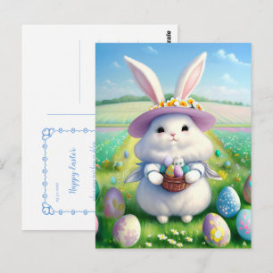 Niedlich Osterhase 01 Postkarte