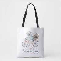Niedlich Osterhase auf dem Bike