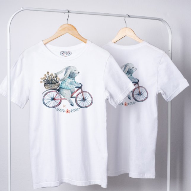 Niedlich Osterhase auf dem Bike T-Shirt (Von Creator hochgeladen)