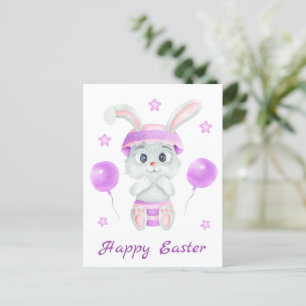 Niedlich Osterhase für positive Stimmung Postkarte
