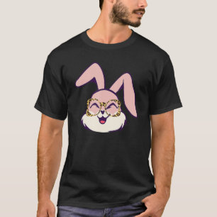 Niedlich Osterhase mit Geparden-Brille Osterkum T-Shirt