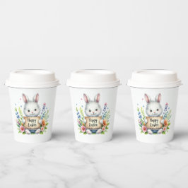 Niedlich Osterhase Osterfest Pappbecher